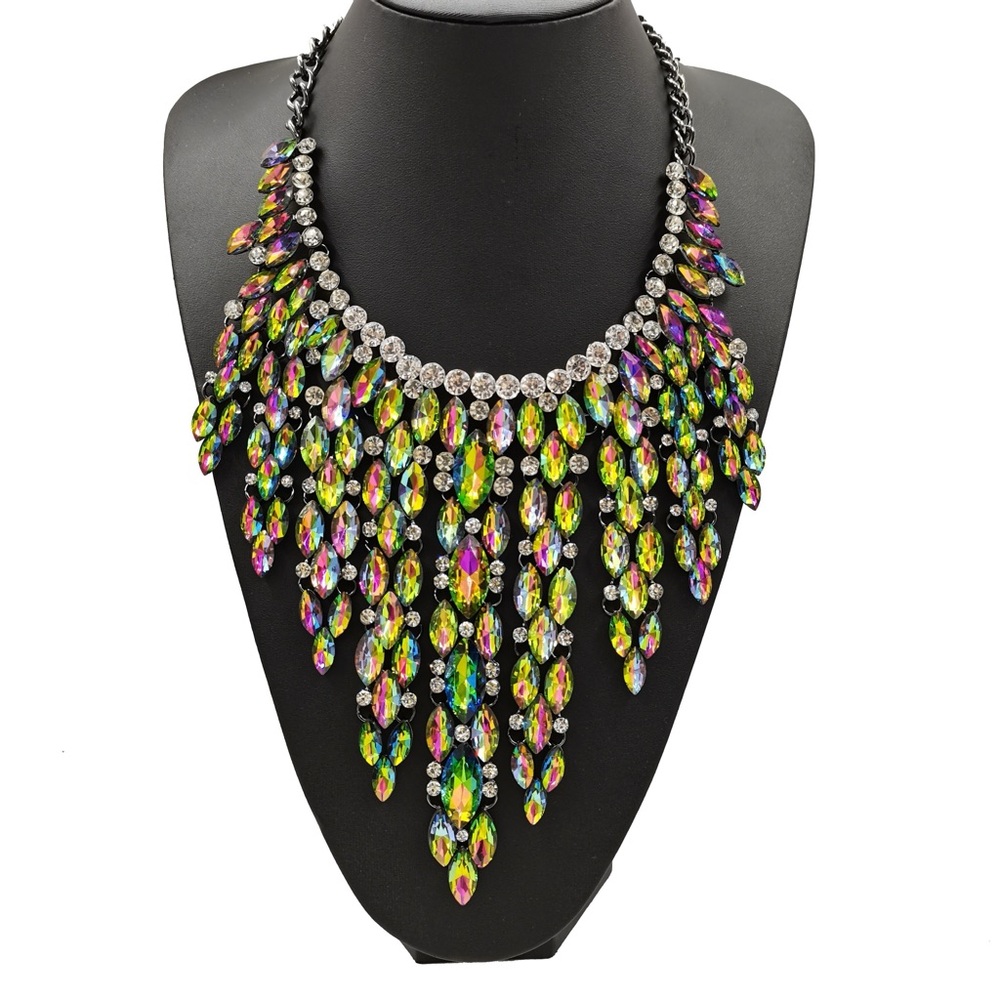 Multicolor Statement Necklace - image 1